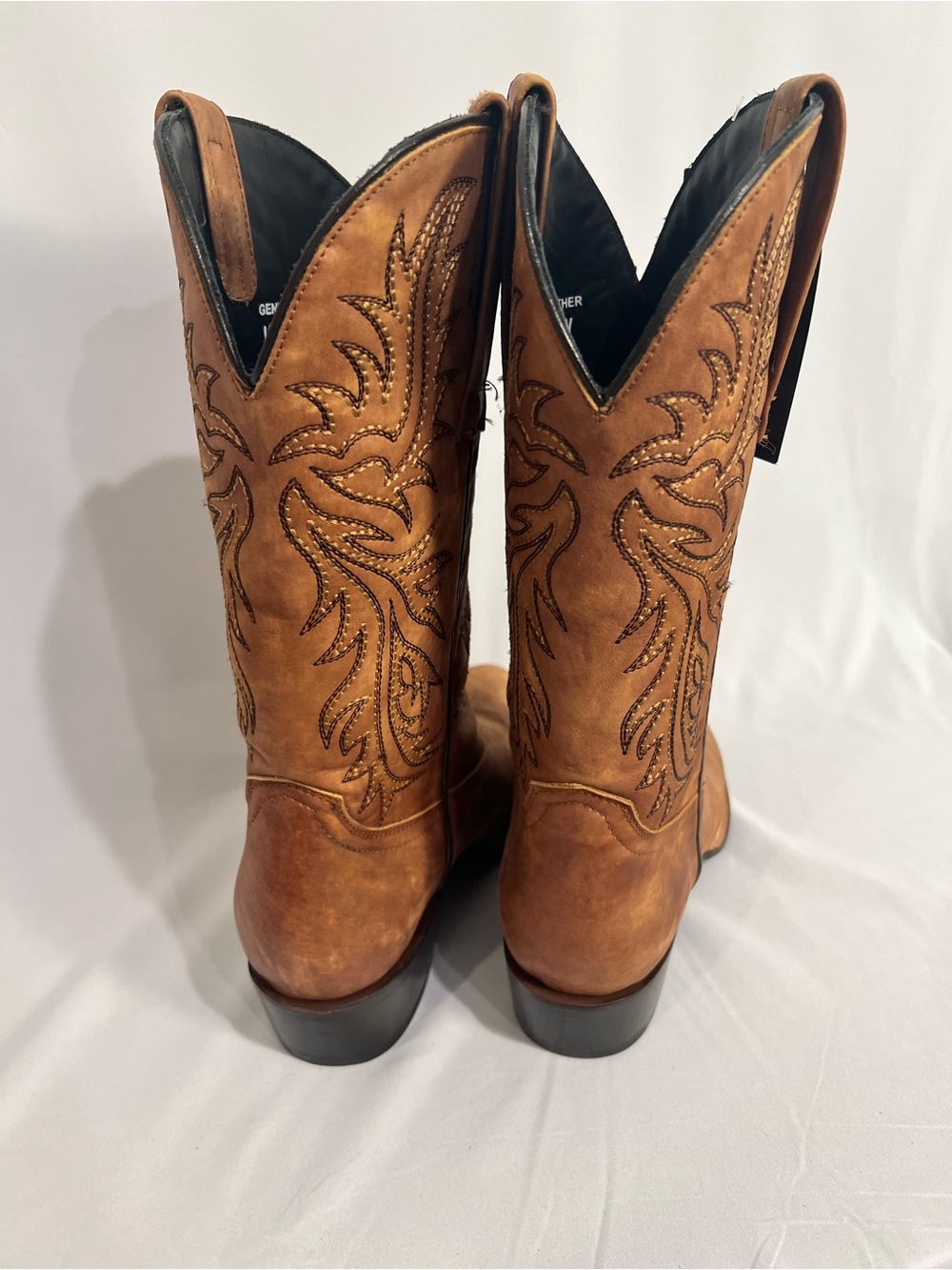 J.B. Dillon Brown Leather Western Cowboy Boots - Picture 5 of 16